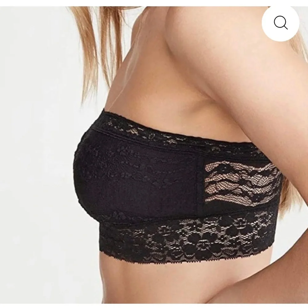 Black Lace Bandeau Top